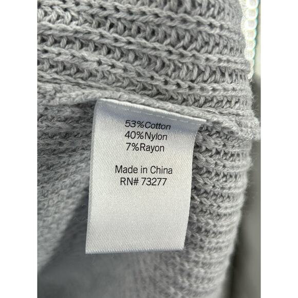 Sonoma Women's Gray Knit Sweater Size Medium NWT Boho Cozy - Picture 8 of 9